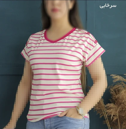 تیشرت یقه هفت سرشانه دکمه درنا