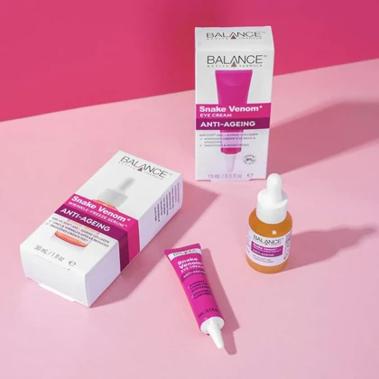 سرم ضدچروک و جوان‌کننده پوست بالانس, Balance مدل Snake Venom حاوی سم مار حجم 30 میلی‌لیتر