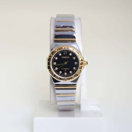 ساعت مچی زنانه امگا Omega تمام استیل با قفل پروانه ای