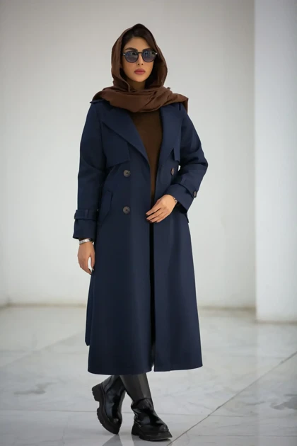 مانتو پرادا ژیله دار ماکسی