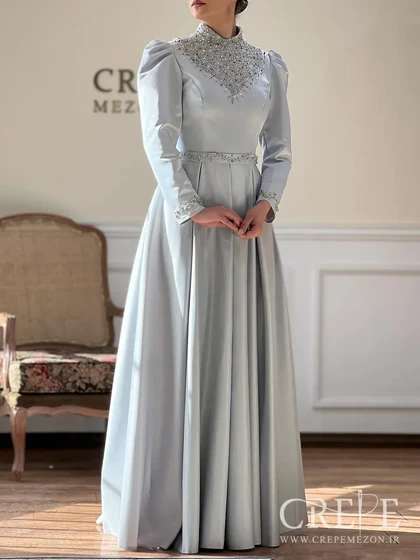 ماکسی ساتن جلو مرواریدی