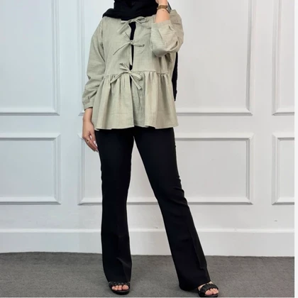 شومیز زنانه عروسکی چین‌دار