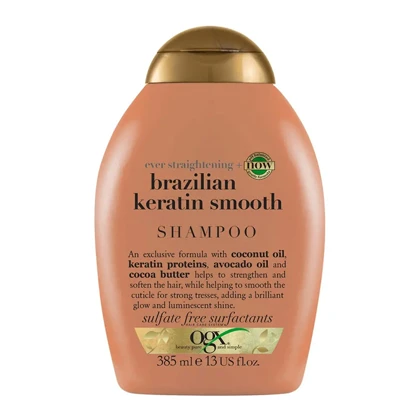 شامپو کراتین برزیلی او جی ایکس (OGX Brazilian Keratin Smooth) – حجم 385 میل