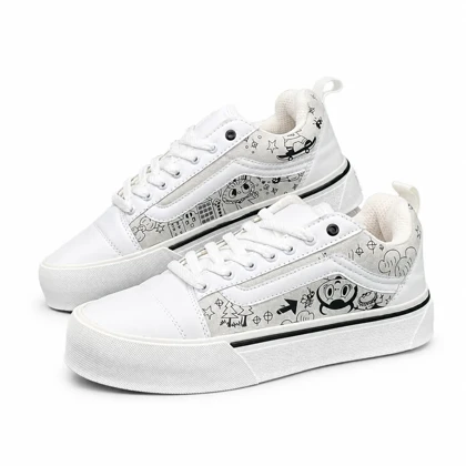 کفش کتانی مردانه ونس اولداسکول کنو کاستوم سفید Vans oldskool Knu