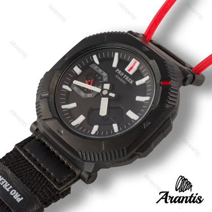 ساعت کاسیو پروترک protrek قرمز مشکی مدل m-10254