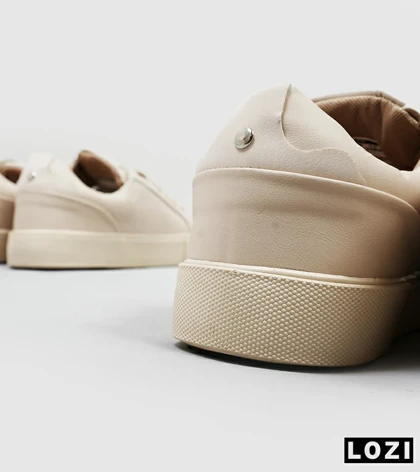 کفش کتانی مردانه کرم قهوه ای Zara