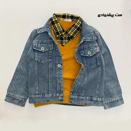 کت جین پسرانه مدل سوپرمن