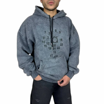 هودی سنگشور مردانه آبی کبالت با قواره باکسی