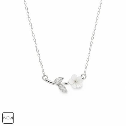 گردنبند نقره گل کد 2512173