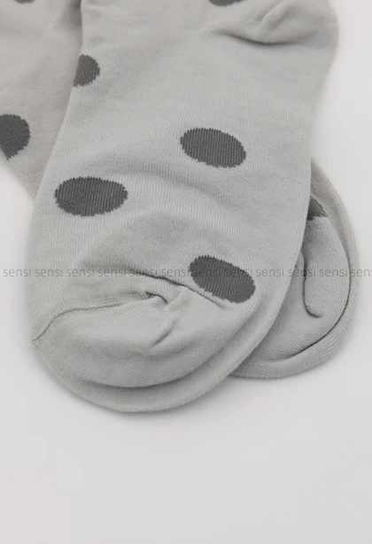 جوراب خال دار نیم ساق پنبه کد1005202