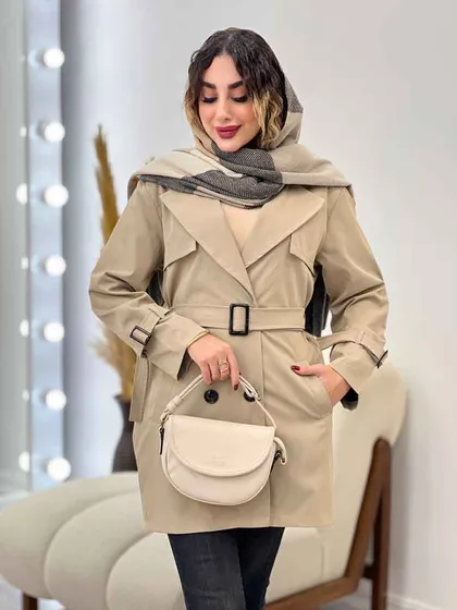 بارانی چهار دکمه آستین بند دار