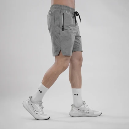 شلوارک ورزشی مردانه نایک مدل Dri Fit-9036 طوسی روشن