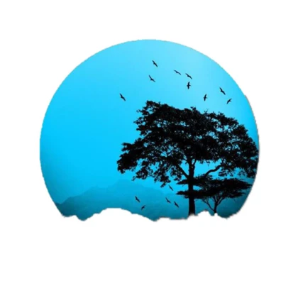 استیکر پارچه و لباس پاد آفرین مدل درخت ماه آسمان کد 815