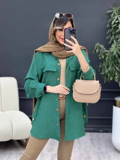 مانتو بغل سه دکمه آیلار