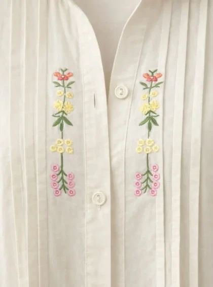 مانتو لینن گلدوزی آیسو سوگل 1