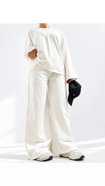 ست بلوز و شلوار لش زنانه 200545