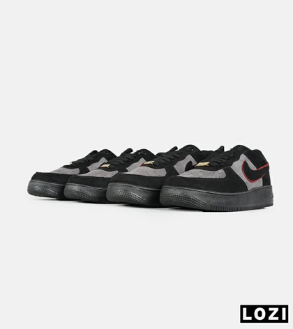 کفش مردانه و زنانه مشکی طوسی قرمز NIKE AIR FORCE مدل 7443