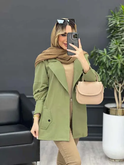 مانتو لینن سرشانه ژیله
