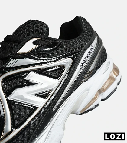 کفش کتانی مردانه و زنانه مشکی سفید NEW BALANCE 1064 مدل 8151