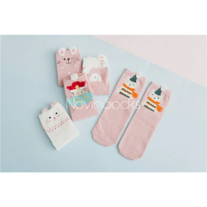 جوراب ساق‌دار طرح حیوانات مزرعه