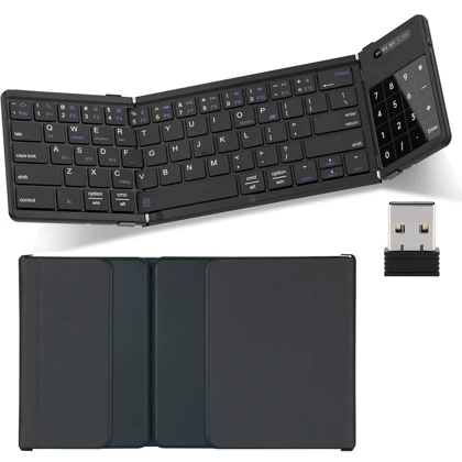 کیبورد بی‌سیم تاشو شارژی با تاچ پد Foldable Keyboard