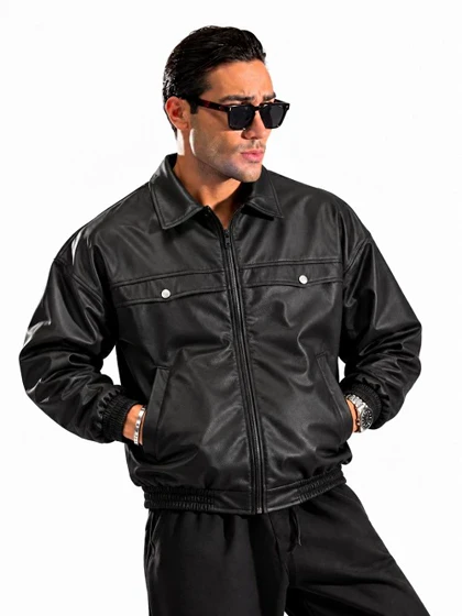 کاپشن چرم کد 5556-1
