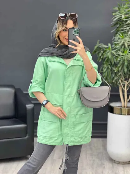 مانتو جلو زیپ پایین گت