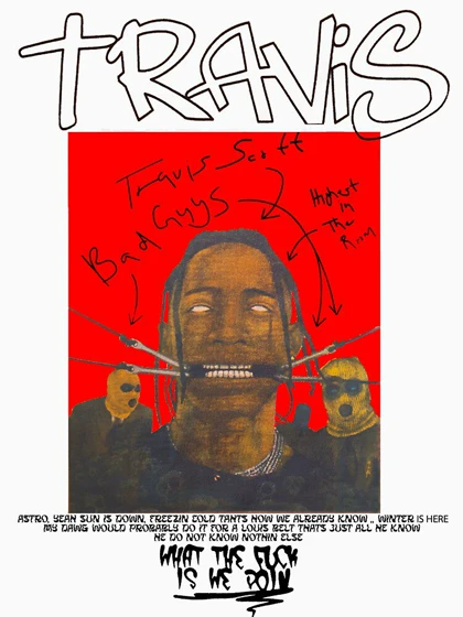 تیشرت تراویس اسکات طرح Copy of TRAVIS SCOTT ORIGINAL BG کد 179661