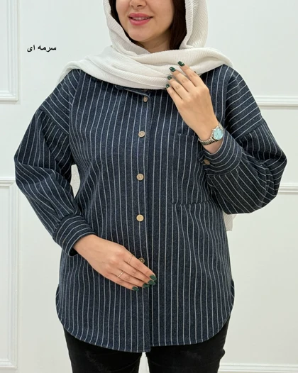 مانتو زنانه فوتر راه راه