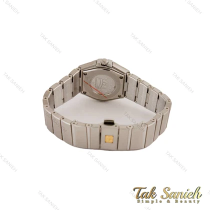 ساعت امگا کانسلیشن زنانه نقره ای صفحه بنفش ایندکس خطی Omega-5165-L