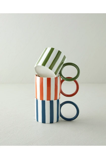 ماگ English Home مدل Boldy Lines New Bone China - آبی