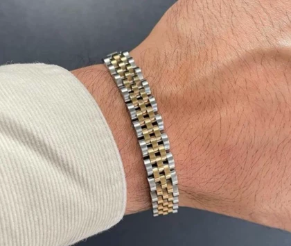 دستبند رو لکس استیل رنگ ثابت