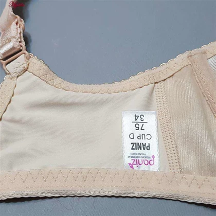 سوتین زنانه فنردار گیپور کرم برند پانیذ کد 44400