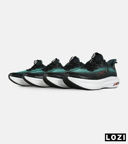 کفش کتانی مشکی سبز HOKA مدل 7396