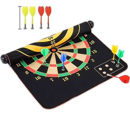 دارت مگنتی حرفه ای MAGNETIC DARTBOARD دو طرفه با 6 تیر مغناطیسی