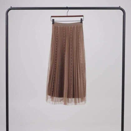 دامن توری مروارید خطی