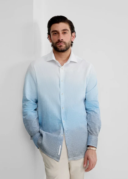 پیراهن لینن طرح دار 2420102