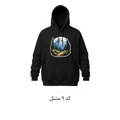هودی داخل خز طرح دار کمپ استایل