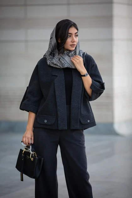 پالتو فوتر یقه دالی نقاب دار