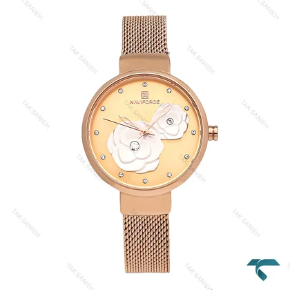 ساعت نیوی فورس NF5013 زنانه رزگلد NaviForce-6953-L