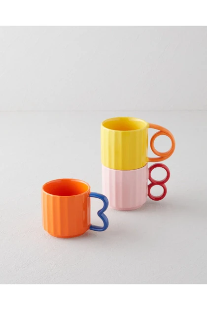 لیوان آب English Home مدل Playful Twist - زرد