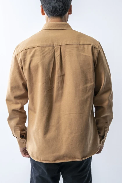 پیراهن آستین بلند برش‌دار کتان مردانه