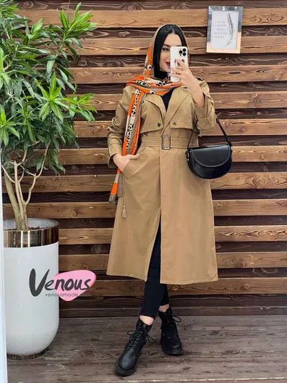 بارانی بلند بالا ژیله آستین سگک