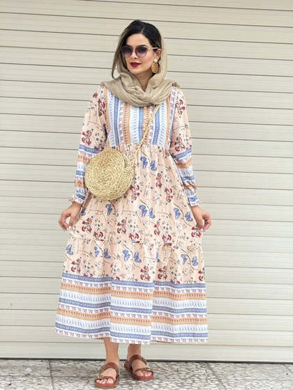 مانتو پیراهنی دکمه دار غزال