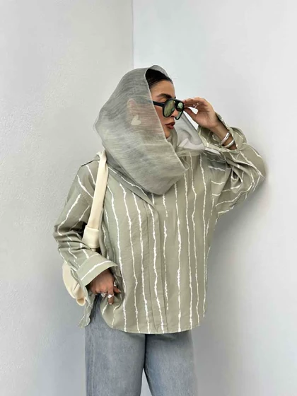 شومیز جلو کوک راه راه