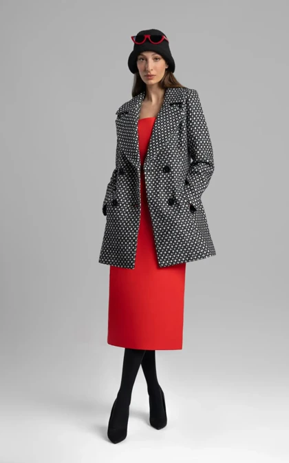 پالتو زنانه زمستانی چهارخونه NEVADO