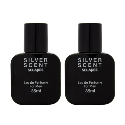 عطر جیبی مردانه اسکلاره مدل Silver scent حجم 35 میلی لیتر مجموعه دو عددی