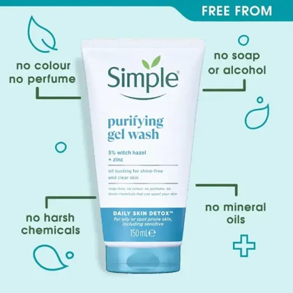 ژل شستشوی پوست چرب Purifying سیمپل،Simple