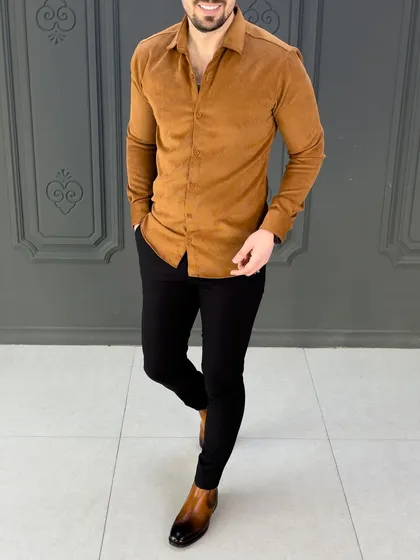 پیراهن 030803 ZARA آجری