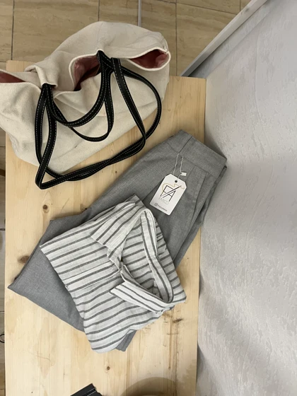 شومیز لینن ترک راه راه طرح جدید کد 1006